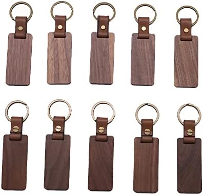 60 PCs em branco Chave de madeira Tags -chave de madeira gravadas Tags de madeira personalizadas Chete de madeira para presente