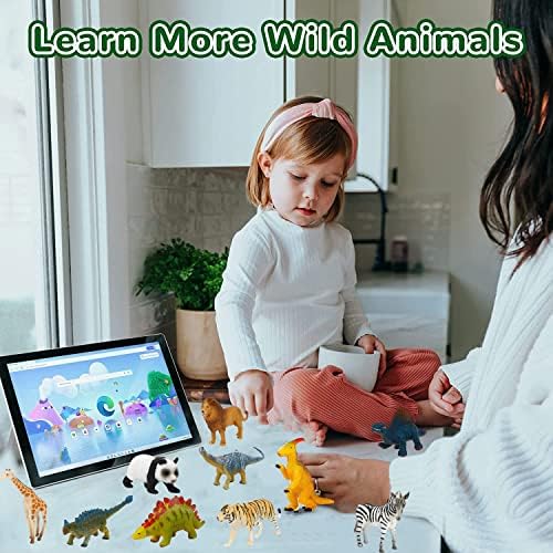 24 Pack Dinosaur Zoo Animal Toys RECILLE ADVENT CALENDÁRIO 2022 Com caixa de cartão para crianças meninos, 24 dias de