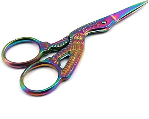 ODONTOMED2011 Bordado de tesoura Multi Titanium Rainbow Cor, tesoura de aço inoxidável para artesanato de costura, obra de arte,