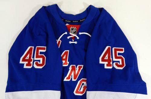 New York Rangers Matt Lombardi 45 Jogo emitido Blue Jersey DP08997 - Jogo usado NHL Jerseys