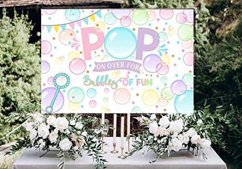 Faculdade de fundo de aniversário de bebê Bubble Party Beddrop Girl Boy 1st Birthing Decoration Photo Booth W-6664
