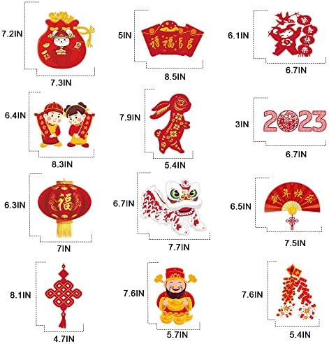 36 PCS Decorações de ano novo chinês penduradas redemoinhos - 2023 Ano do teto do coelho pendurado para o escritório