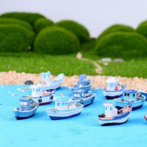 Sikye Mini -Boat Model Fishing Ship Toy Toy Diy Craft Home Tabetroping Decoração