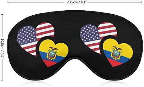 Equador Flag da bandeira impressão máscara olho de máscara bloqueando a máscara de sono com alça ajustável para o trabalho de turno