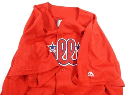 Philadelphia Phillies Kyle Dohy 39 Game usado Jersey Red E ST BP L DP43671 - Jogo usado MLB Jerseys