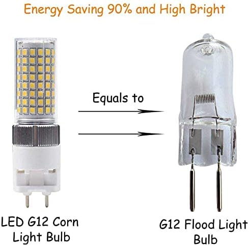 HXIA 12pc G12 lâmpadas de milho LED não diminuídas 85-265V 20W Bulbos incandescentes equivalentes de 150w 2000lm 6000k Luz fria G12