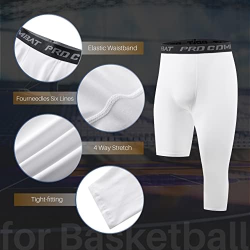 Koalarun uma perna de calças de compressão para basquete masculino 3/4 Capri Sports Leggings Athletic Treination Calça
