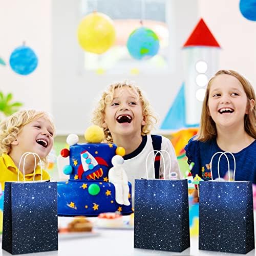 16 peças Galaxy Party Bags Space Party Favor Bags Starry Night Party Gift Goodie Bags Galaxy Tratar sacos de doces Space Stars