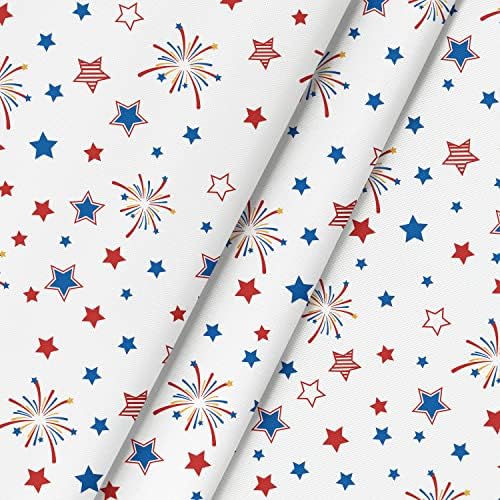 Horaldaily 4 de julho Trepa de mesa 60x84 polegadas, Patriótico Fireworks Freedom Independência Dia Memorial Day Table