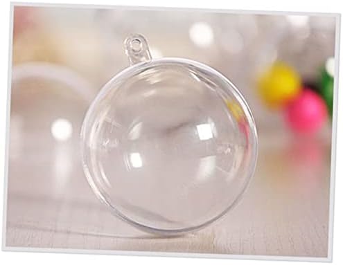 Ornamentos de plástico transparente de zerodeko 25pcs esferas transparentes de ornamentos buginket caixa clara caixa de doces