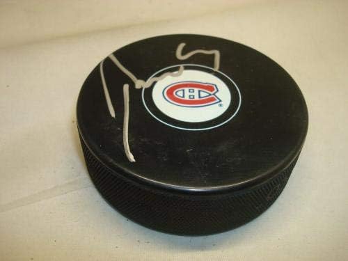 Tomas Plekanec assinou o Montreal Canadiens Hockey Puck autografado 1b - Pucks autografados da NHL