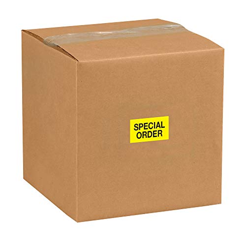 Etiquetas de fita Logic®, ordem especial , 1 1/4 x 2 , amarelo fluorescente, 500/rolo