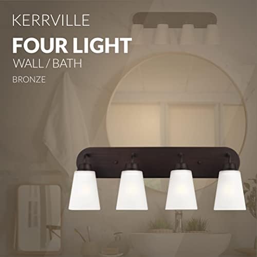 Iluminação de geração 4415204EN3-710 Kerrville Four - Fixamento de estilo de parede/banheira leve, bronze, bronze