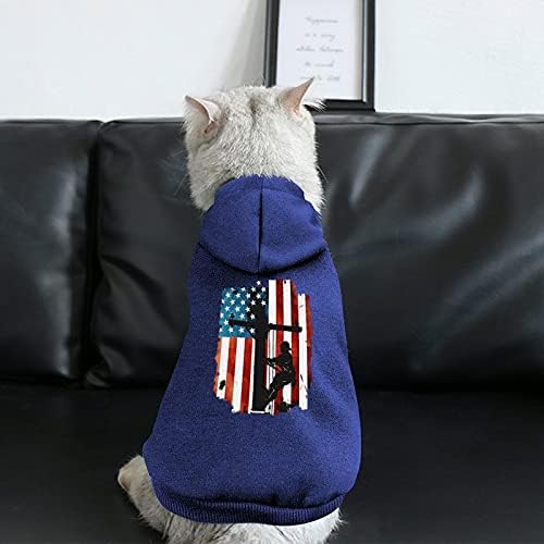 Lineman American Flag Lineman Electric Cable Sorthirt Sweater de calça de animais de estimação para cachorro de gato
