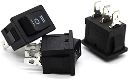 Interruptor do balancim 10 pcs kcd1 mini preto 3 pinos On/Off/on On Rocker Switch AC 6A/250V10A/125V 21 * 15mm interruptor