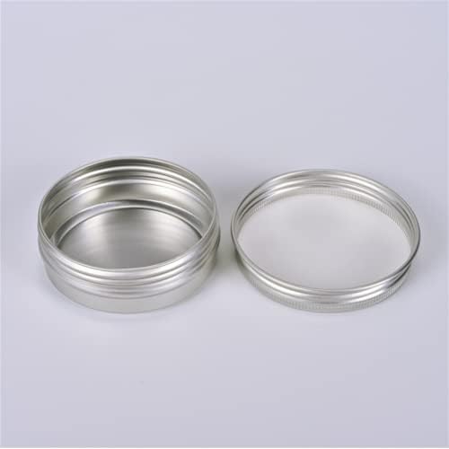 Joywee 24 Pack parafuso de latas redondas de alumínio redondo, recipientes de jarra de armazenamento de metal com tampa de parafuso