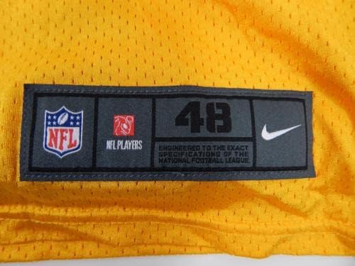 2019 Pittsburgh Steelers 73 Jogo emitido Jersey de Futebol Amarelo 833 - Jerseys de Jerseys usados ​​na NFL não assinada