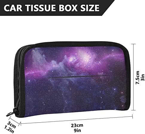 Holder de tecido de carro Cosmic-Purple-Aurora-Galaxy Tissue Dispenser Dispenser Holder Backseat Tissue Case
