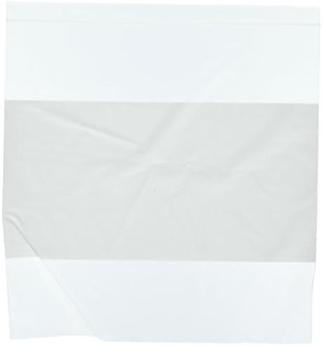 Bauxko 12 x 12 Bloco Branco Reclosável Sacos Poly, 2 mil, 25 pacote