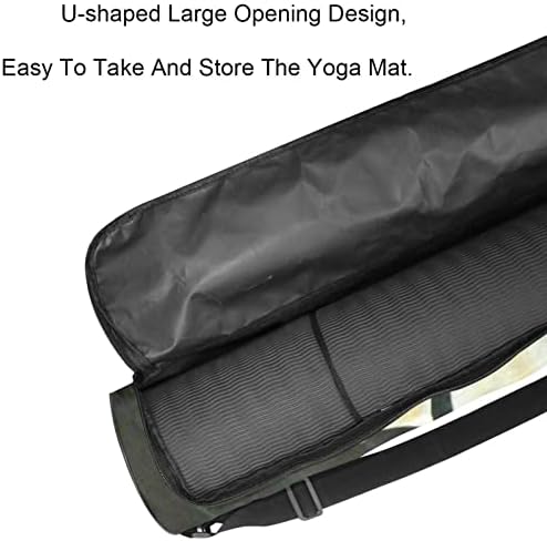 Ratgdn Yoga Mat Bag, Magnolia Exercício Transitador de ioga Tapete de ioga Full-Zip Yoga com cinta ajustável para