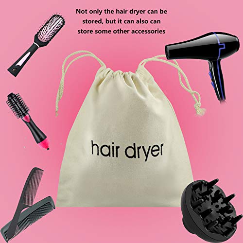 Rcanedny 4 bolsas de cabelo de pacote de cabelo Organizador de cordão de travessia bolsa de recipiente para secador de cabelo