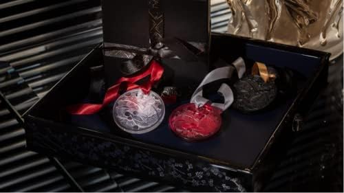 2021 Lalique Merles et Raisins, Ornamento de Natal - Cristal Negro