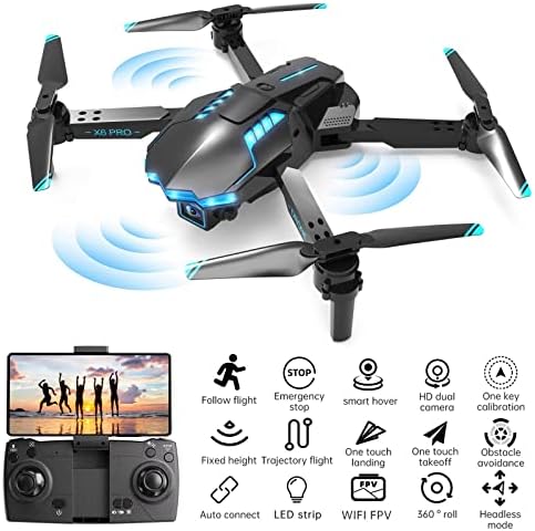 Drones dobráveis ​​com câmera para adultos 4k 1080p Ultra HD Dual Câmera Iniciante FPV Câmera Remota Controle Toy
