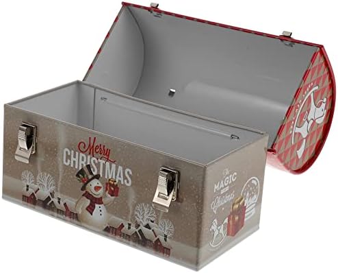 Caixa de armazenamento de metal de homoyoyo Tin Christmas Christmas Tinplate latas vazias Cookie de doce Tin Xmas
