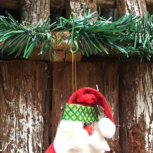 ABOOFAN 200pcs Ornamento de Natal Ganchos de Natal Ornamento Hanamento Plástico Cabide de decoração de árvore de Natal para decorações de árvores de Natal penduradas