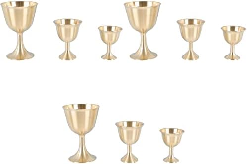 PretyZoom 9 PCS Copo de estilo para bebida decoração de festa de Natal grande Deus bebendo óculos de vasos de latão sacrificial