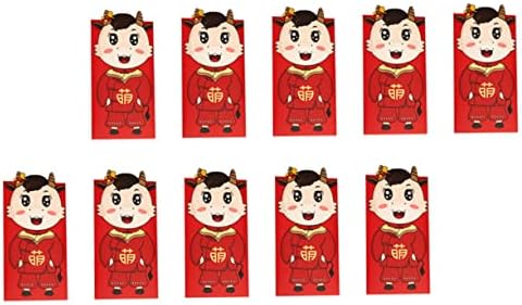 Toyvian 24pcs 2021 Ano do Ox Lucky Red Envelope Gift Money Envelope