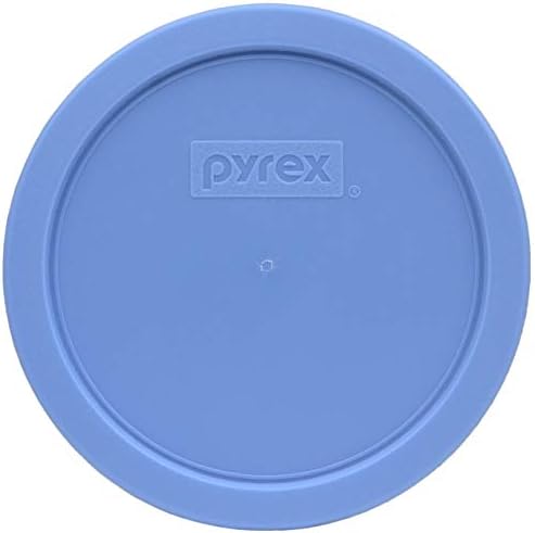 Pyrex 7401-PC 3-Cup Blue Mollowlower redonda de plástico de armazenamento de alimentos Substituição de substituição, feita