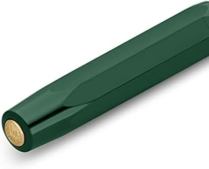 Kaweco Classic Sport-Fountain Pen Green com 23 quilates de aço banhado a ouro e ponta de iridium para cartuchos de tinta