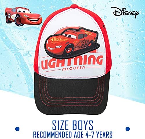 Disney Toddler Boys Rust Eze Lightning McQueen Cars Baseball Cap - Idade 4-7
