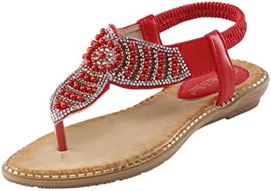 Usyfakgh chinelos para mulheres, sandálias de fascite plantar para pés lisos com arco suporta estilos de tanga sandálias de