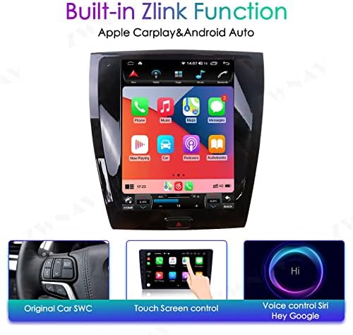 Substituição de rádio ZWNAV 12,1 polegadas para Jaguar XK XKR S XKR-S 2006-2013. Navegação GPS Android Head Unit Player 128g Android Auto Wireless CarPlay