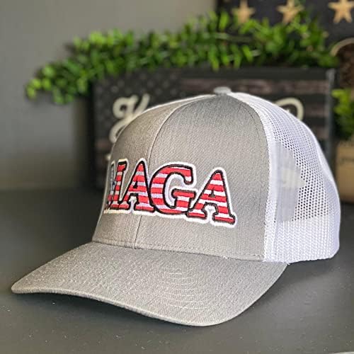 Libertee Donald Trump Hat tornam a América Grande novamente cinza Flexfit Hat Maga Unisex impresso nos EUA