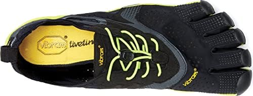 Vibram Men's Fivefingers, tênis de corrida em V-Run Black Yellow 46 M