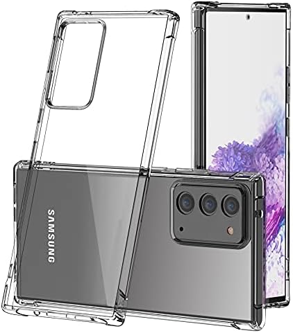 [Estrada à esquerda] Caso cristalino para o Galaxy Note 20, 6,7 polegadas, capa de telefone protetora à prova de choques, Ultra Slim flexível TPU suave para Samsung Galaxy Note 20 6.7