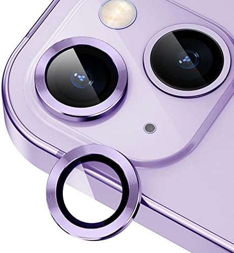 Protetor de lente da câmera XFILM para iPhone 14 / iPhone 14 Plus, forte adsorção 9H DUÊNDA TEMPENDED Câmera de vidro protetor de tela individual Tampa de anel de metal individual, amigável para casos