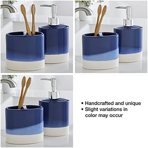 SKL Home Alanya Soap Dispenser, Blue