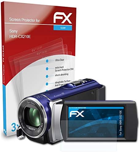 Atfolix Screen Protection Film Compatível com Sony HDR-CX210E Protetor de tela, filme de proteção ultra-claro FX