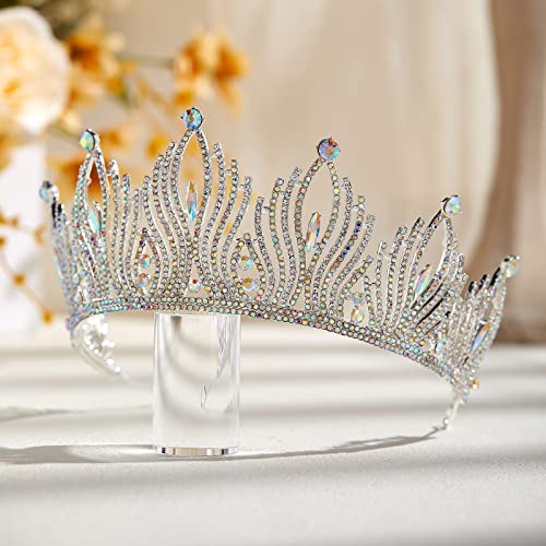 AW Coroas de casamento de noiva para mulheres Crystal Tiaras e coroas para meninas Rhinestone Princess Birthday Tiara for Women