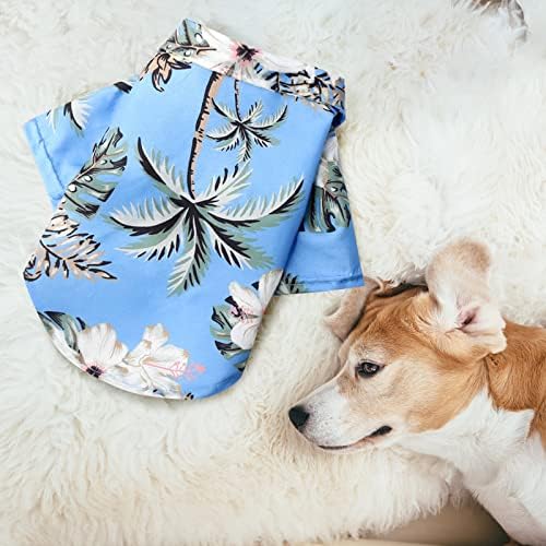 Camisola de cão de Natal - fantasia de cão de gato de animal de estimação camisetas tãs havaí camisa de cachorro floral