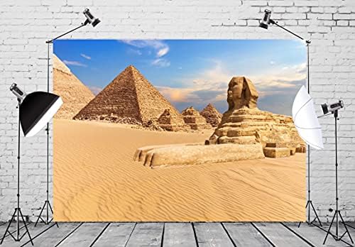 Loccor 15x10ft tecido antigo pirâmide egípcia pirâmide pirâmide da pirâmide Khafra Great Sphinx Egito Renda fotográfica