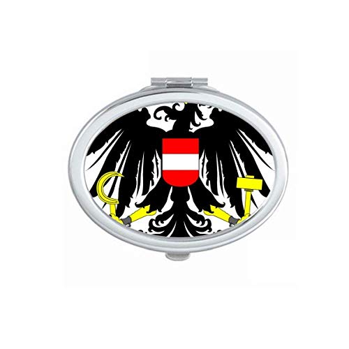 Austria National Emblem Country Mirror Portátil Fold Makeup Double Side Glasses