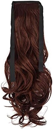 Newshijiecob Long Curly sintético peruca sintética resistente ao calor Raio de cavalo Extensão de cabelo Hairiece Party Cosplay Wig