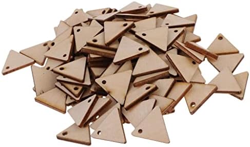 Ｋｌｋｃｍｓ 100 peças 20mm inacabado em forma de triângulo triangular peças de madeira tags de presente wish árvore tags