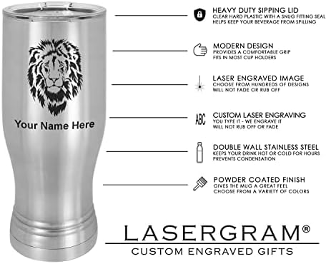 Lasergram 14oz a vácuo Pilsner Caneca, maior chefe do mundo, gravura personalizada incluída