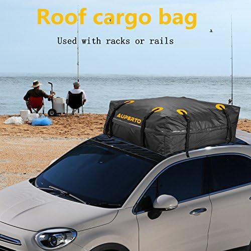 Auperto 15 pés cúbicos de cargo na cobertura de cargo bolsa - carros compatíveis com bolsa de carga com rack/trilho/barra